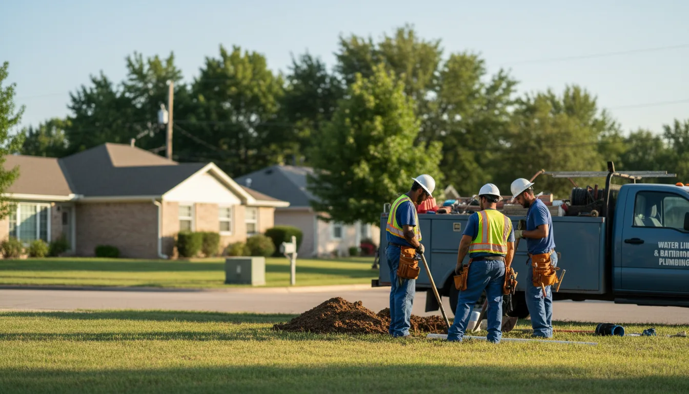 Residential water line and bathroom plumbing service in Le Center, MN
